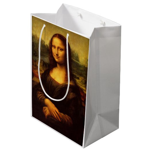 Leonardo Da Vinci Mona Lisa Fine Art Painting Medium Cadeauzakje (Achterkant Gekanteld)