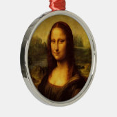Leonardo Da Vinci Mona Lisa Fine Art Painting Metalen Ornament (Rechts)