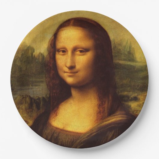 Leonardo Da Vinci Mona Lisa Fine Art Painting Papieren Bordje (Voorkant)