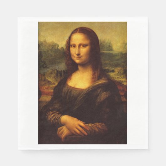 Leonardo Da Vinci Mona Lisa Fine Art Painting Servetten (Voorkant)
