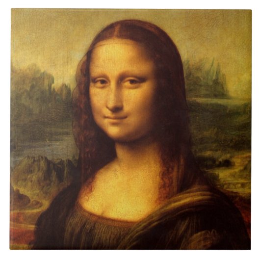Leonardo Da Vinci Mona Lisa Fine Art Painting Tegeltje (Voorkant)