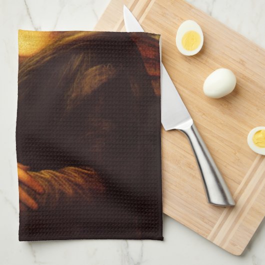 Leonardo Da Vinci Mona Lisa Fine Art Painting Theedoek (Quarter Fold)