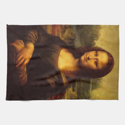 Leonardo Da Vinci Mona Lisa Fine Art Painting Theedoek (Horizontaal)