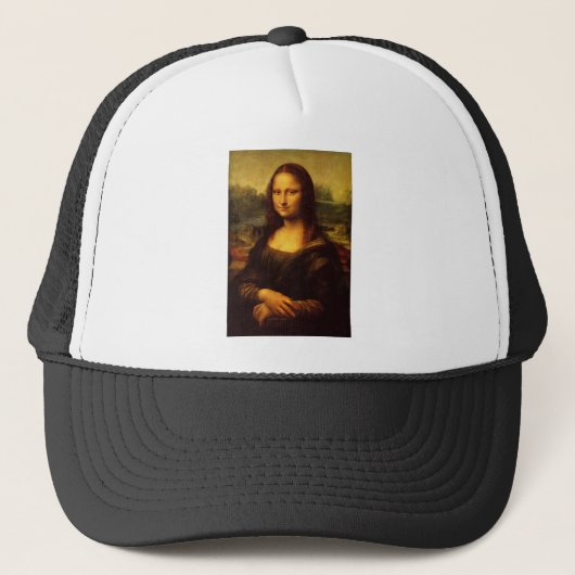Leonardo Da Vinci Mona Lisa Fine Art Painting Trucker Pet (Voorkant)