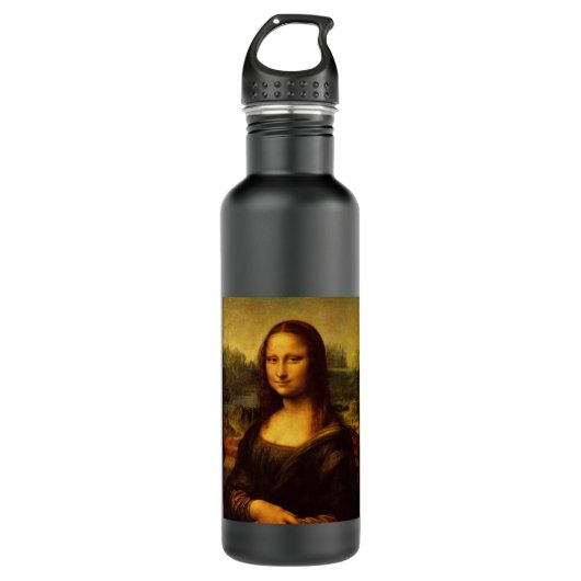 Leonardo Da Vinci Mona Lisa Fine Art Painting Waterfles (Voorkant)