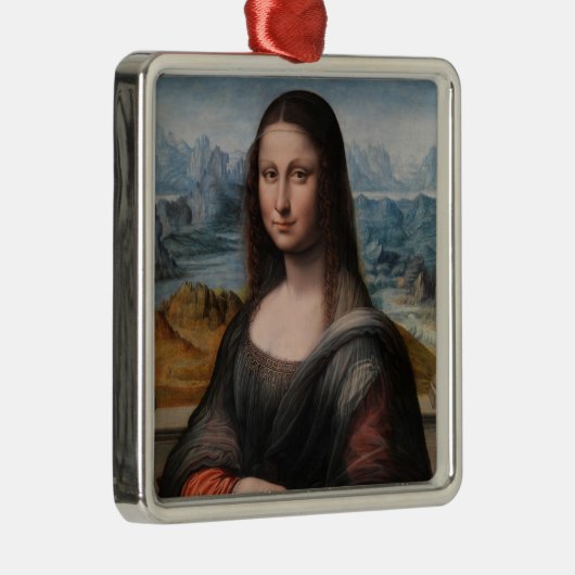 Leonardo da Vinci | Mona Lisa Metalen Ornament (Rechts)
