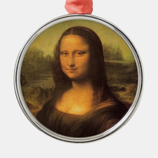 Leonardo Da Vinci' Mona Lisa Metalen Ornament (Voorkant)
