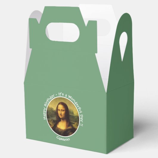 Leonardo da Vinci Mona Lisa Party Collectie Bedankdoosjes (Geopend)