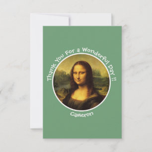 Leonardo da Vinci Mona Lisa Party Collectie Bedankkaart