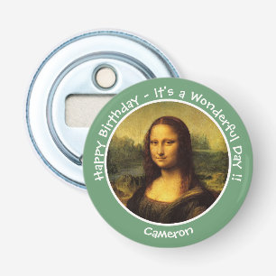 Leonardo da Vinci Mona Lisa Party Collectie Button Flesopener