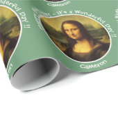 Leonardo da Vinci Mona Lisa Party Collectie Cadeaupapier (Rol Hoek)