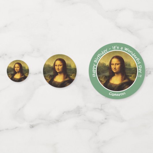 Leonardo da Vinci Mona Lisa Party Collectie Confetti (Voorkanten)