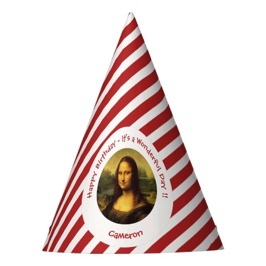 Leonardo da Vinci Mona Lisa Party Collectie Feesthoedjes (Voorkant)