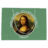 Leonardo da Vinci Mona Lisa Party Collectie Groot Cadeauzakje (Achterkant)