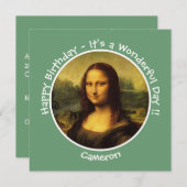 Leonardo da Vinci Mona Lisa Party Collectie Kaart (Voorkant / Achterkant)