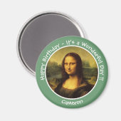 Leonardo da Vinci Mona Lisa Party Collectie Magneet (Voorkant / Achterkant)