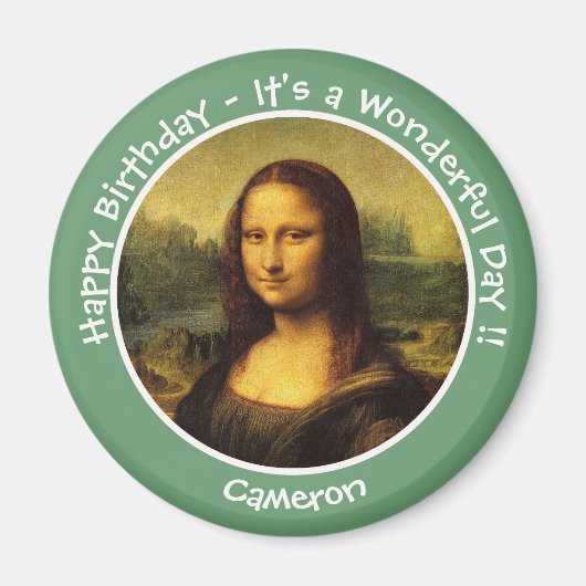 Leonardo da Vinci Mona Lisa Party Collectie Magneet (Voorkant)