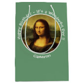Leonardo da Vinci Mona Lisa Party Collectie Medium Cadeauzakje (Voorkant)