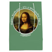 Leonardo da Vinci Mona Lisa Party Collectie Medium Cadeauzakje (Achterkant)