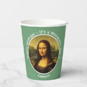 Leonardo da Vinci Mona Lisa Party Collectie Papieren Bekers (Achterkant)
