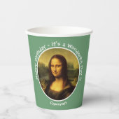 Leonardo da Vinci Mona Lisa Party Collectie Papieren Bekers (Voorkant)