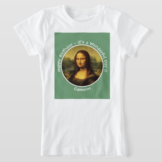Leonardo da Vinci Mona Lisa Party Collectie T-shirt (Laagn)