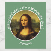 Leonardo da Vinci Mona Lisa Party Collectie Wijn Etiket (Enkel label)