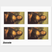 Leonardo Da Vinci' Mona Lisa Rechthoekige Sticker (Vel)