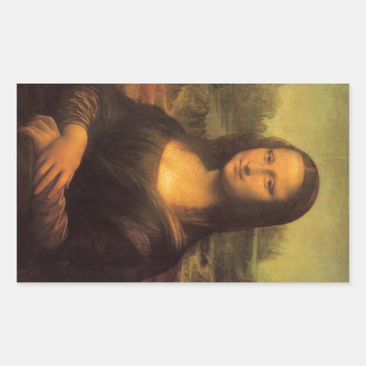 Leonardo Da Vinci' Mona Lisa Rechthoekige Sticker (Voorkant)