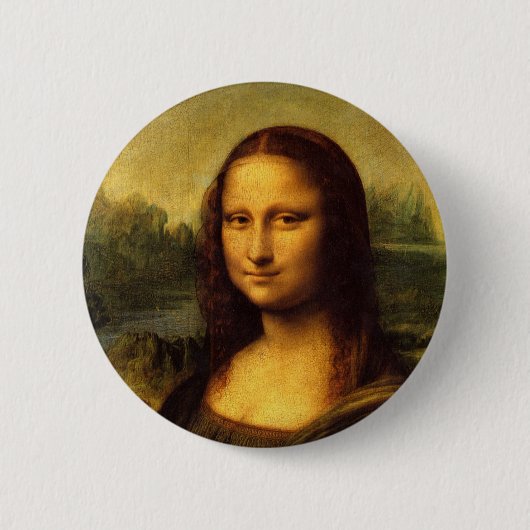 Leonardo Da Vinci Mona Lisa Ronde Button 5,7 Cm (Voorkant)