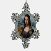 Leonardo da Vinci | Mona Lisa Tin Sneeuwvlok Ornament (Links)
