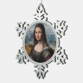 Leonardo da Vinci | Mona Lisa Tin Sneeuwvlok Ornament (Rechts)
