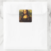 Leonardo da Vinci, Mona Lisa Vierkante Sticker (Tas)