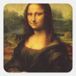 Leonardo da Vinci, Mona Lisa Vierkante Sticker