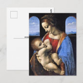 LEONARDO DA VINCI MOTHER MARY & JESUS BRIEFKAART (Voorkant / Achterkant)