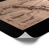 Leonardo da Vinci, ontwerp voor een enorme kruisbo Poster (Hoek)