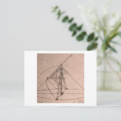 Leonardo da Vinci, ontwerp voor een parabool kompa Briefkaart (Staand voorkant)