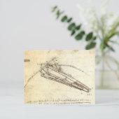 Leonardo da Vinci - Ontwerp voor een vliegende mac Briefkaart (Staand voorkant)