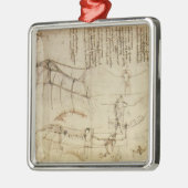 Leonardo da Vinci - Ontwerp voor een vliegmachine Metalen Ornament (Links)