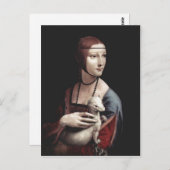 Leonardo da Vinci Portr?t einer Dame mit Hermelin  Briefkaart (Voorkant / Achterkant)