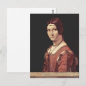 Leonardo da Vinci Portr?t einer jungen Frau (La be Briefkaart (Voorkant / Achterkant)