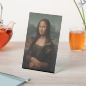 Leonardo da Vinci Portrait van Mona Lisa Reclamebord Met Voetstuk (Insitu)