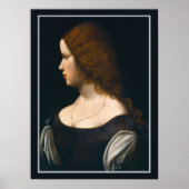 Leonardo Da Vinci Portrait Young Lady Famous Art Poster (Voorkant)