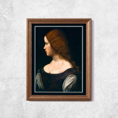 Leonardo Da Vinci Portrait Young Lady Famous Art Poster