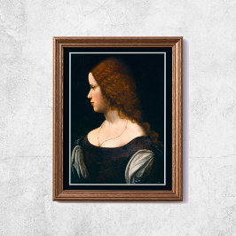 Leonardo Da Vinci Portrait Young Lady Famous Art Poster