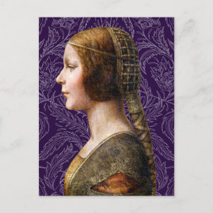 Leonardo da Vinci Portret La Bella Principessa Briefkaart