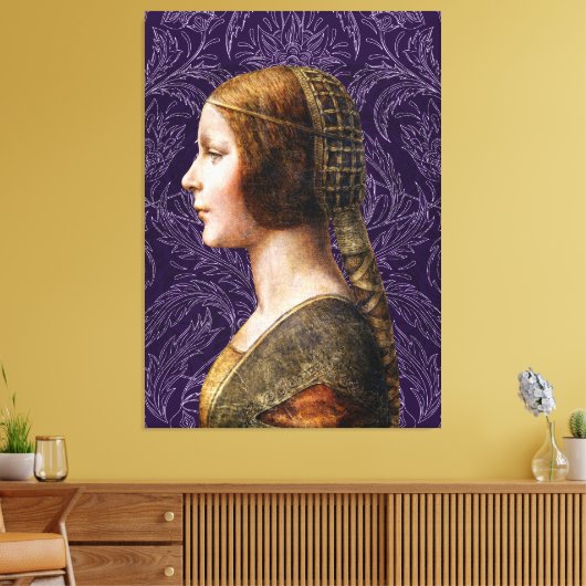Leonardo da Vinci Portret La Bella Principessa Canvas Afdruk (Insitu (Woonkamer))