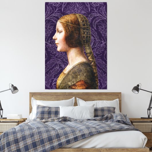 Leonardo da Vinci Portret La Bella Principessa Canvas Afdruk (Insitu (Slaapkamer))