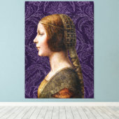 Leonardo da Vinci Portret La Bella Principessa Canvas Afdruk (Insitu (Houten vloer))