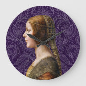 Leonardo da Vinci Portret La Bella Principessa Grote Klok (Voorkant)